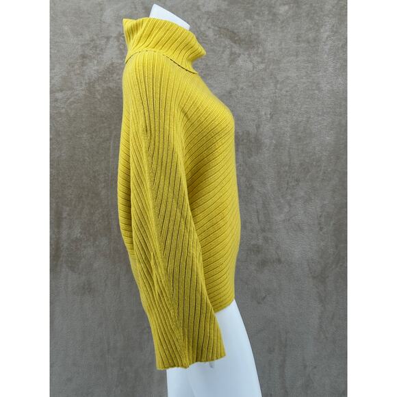 Moth Anthropologie Sweater Womens Small Gold Knit Tisbury Turtleneck Oversized - Picture 3 of 12